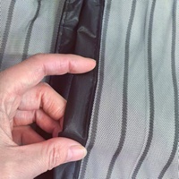 Fabricant en gros HJX – Rideau de porte moustiquaire magnétique moderne en polyester à rayures, sans perforation, pour la maison