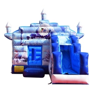 Château gonflable personnalisé sur le thème de Frozen à vendre - Aire de jeux gonflable commerciale sur le thème de <span class=keywords><strong>Elsa</strong></span> et Anna avec toboggan - Product Image 5