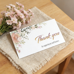 Cartes <span class=keywords><strong>de</strong></span> <span class=keywords><strong>remerciement</strong></span> florales minimalistes, <span class=keywords><strong>texte</strong></span> personnalisé disponible pour les cadeaux, la pâtisserie et les faveurs <span class=keywords><strong>de</strong></span> fête - Product Image 3