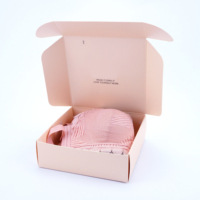 Boîtes d'expédition autocollantes personnalisées pour e-commerce avec bande détachable, boîtes en carton ondulé pour cosmétiques avec bande détachable