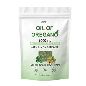 Aceite de orégano de gran venta OEM con aceite de semilla negra y suplemento de hierbas de carvacrol 300 recuentos mejora el sistema inmunológico - Product Image 1