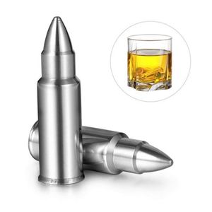 Juego de 6 Piedras de Whisky en Forma de Bala de Acero Inoxidable para Enfriar y Cubitos de Hielo Reutilizables con Pinzas, el Más Vendido - Product Image 2