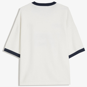 Venta al por mayor de textura de tela de bloque de color con cuello en <span class=keywords><strong>V</strong></span> camiseta de estilo clásico retro para hombre uniforme de ropa de fútbol - Product Image 3