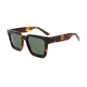 Gafas de Sol de Acetato al por Mayor para Hombre y Mujer, Montura Cuadrada Negra, Lentes Polarizadas UV400, Logotipo Personalizado, Retro, Nueva Llegada - Product Image 1