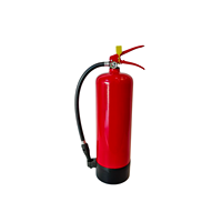 Extincteur stable à base d'eau de 4 L avec base antidérapante en forme de fleur de prunier, poignée de déclenchement rouge et ensemble complet de tuyau et buse