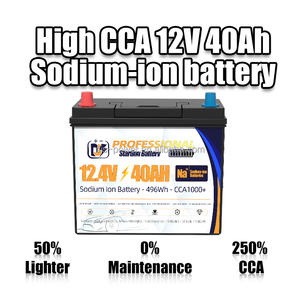 Новая твердотельная натрий-ионная стартерная аккумуляторная батарея DJS 12.4В 40Ач с высоким пусковым током (CCA) для лодок и автомобилей, 3000 циклов, гарантия 3 года, -40-80°C - Product Image 4