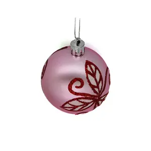 Xmas Tree shatterproof đồ trang trí quả bóng với treo vòng lặp cho kỳ nghỉ và Đảng trang trí Giáng sinh bóng màu hồng