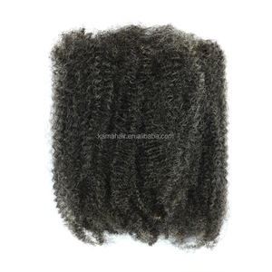 KAMA 4CW Afro crespo di <span class=keywords><strong>capelli</strong></span> umani alla rinfusa <span class=keywords><strong>sale</strong></span> e pepe Color <span class=keywords><strong>capelli</strong></span> umani alla rinfusa extension per <span class=keywords><strong>capelli</strong></span> Dreadlocs Twist - Product Image 4