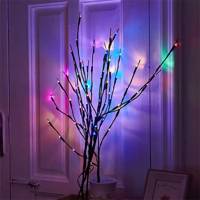 家の装飾的なクリスマスの装飾品のために動力を与えられた20 LED人工ヤナギ小枝LEDランプバッテリークリスマスツリーの装飾