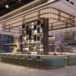 Quiosco de Comida Rápida Personalizado con Vitrina de Vidrio |   Diseño Moderno de Mostrador Frontal para Decoración de Restaurantes y Cafeterías - Product Image 1
