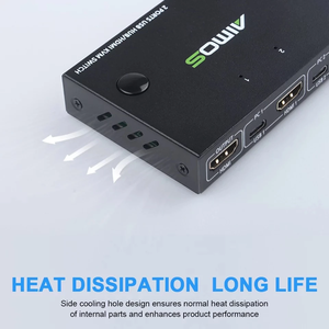 Commutateur <span class=keywords><strong>KVM</strong></span> <span class=keywords><strong>2</strong></span> ports pour <span class=keywords><strong>2</strong></span> <span class=keywords><strong>PC</strong></span>, compatible clavier et souris, contrôle synchrone, double moniteur - Product Image 3