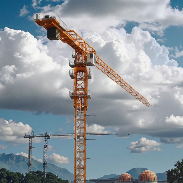 Mini Construction Tower Crane with 56m Boom Length 6 Ton Capacity