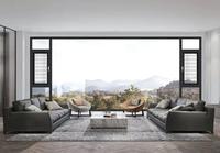 Ventanas Abatibles de Aluminio a Prueba de Viento, con Doble Vidrio Templado, Diseño Minimalista, Tamaño y Color Personalizables, para Uso en Villas