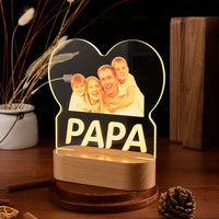 Personnalisation Cadeau créatif Artisanat Amour Cristal Pièce décorative Festival Cadeau Tête de lit Lampe Cristal Veilleuse