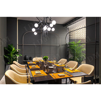 Ensemble de mobilier commercial moderne en bois pour restaurant et salon, salle à manger privée d'hôtel