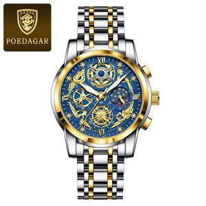 POEDAGAR 984 Nuevo Reloj de Cuarzo para Hombre, Reloj de Lujo de Acero Inoxidable, Cronógrafo Impermeable para Hombre - Product Image 2