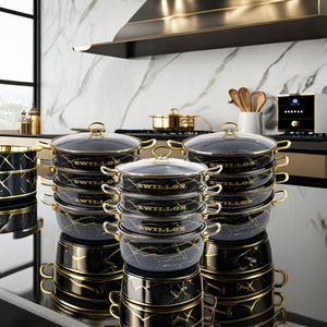 ZWILLON Enamel <strong>Steamers</strong> Cooking Pot with Coating 28CM/30CM/32CM for <strong>Momos</strong> Siomai Fish Hot Dog Bun Gas Rice <strong>Steamer</strong> - Product Image 1