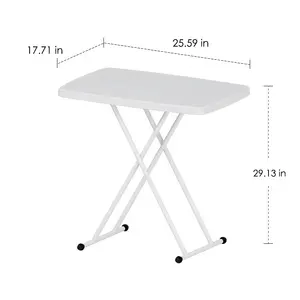 Benjia โต๊ะพลาสติกพับได้,โต๊ะสี่เหลี่ยมพับได้ปรับได้โต๊ะพลาสติกพับได้