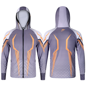 Chemises de pêche à manches longues à séchage rapide avec protection UV, impression de logo personnalisée, sublimation, sweat-shirt rouge, vente en gros à bas prix - Product Image 5