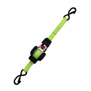 Sangles à <span class=keywords><strong>cliquet</strong></span> rétractables multicolores de 1 pouce x 10 pieds, résistance à la rupture de 1500 livres, sangles de cargaison en polyester, crochet en S - Product Image 1