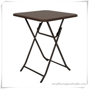 <span class=keywords><strong>Tavolo</strong></span> <span class=keywords><strong>quadrato</strong></span> marrone da 2 piedi 60cm in plastica da esterno in Rattan per banchetti tavoli e sedie da <span class=keywords><strong>giardino</strong></span> - Product Image 6