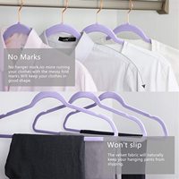 Cintres pour manteau, en velours, en feutre léger, résistant, anti-dérapant, avec crochet rotatif à 360 degrés, pour vestes et pull