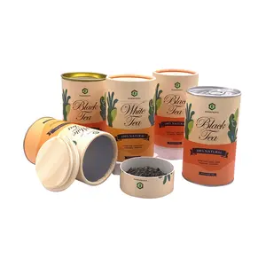 थोक नि: शुल्क डिजाइन खाली कस्टम रंग biodegradable गत्ता खाद्य ग्रेड चाय पैकेजिंग के लिए क्राफ्ट पेपर ट्यूब