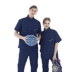Camisa <span class=keywords><strong>de</strong></span> Trabajo Casual <span class=keywords><strong>de</strong></span> Manga Corta para Hombre y Mujer, Chaqueta <span class=keywords><strong>de</strong></span> Manga Corta para <span class=keywords><strong>Taller</strong></span>, Unisex, Venta al Por Mayor - Product Image 5