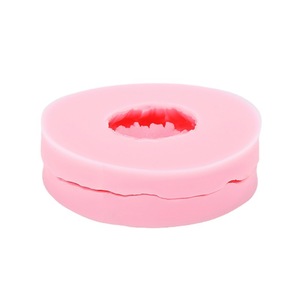 <b>Silicone</b> Cake Mold Chocolate Cookie <b>Baking</b> Mold Round Pink With Red Center For Dessert Decorating - Product Image 1