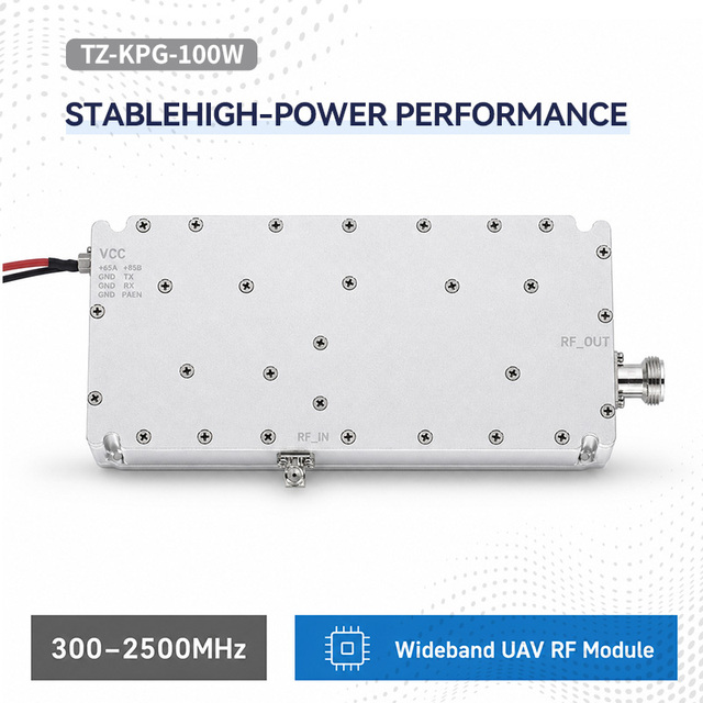 Factory Custom 100W GaN RF Power Amplifier Module 300-2500MHz Wideband RF Amplifier Module for Low Altitude Security System
