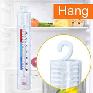 रेफ्रिजरेटर फ्रीजर थर्मामीटर फांसी हुक के साथ, -40 से 40 तक, तरल ग्लास तापमान गेज - Product Image 5