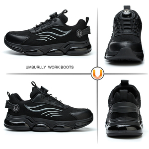 أحذية أمان للرجال من YIZHONCO مع شبكة من الفولاذ العلوي تسمح بالتهوية مانعة للإنزلاق CE رجل أحذية آمنة للوزن - Product Image 3