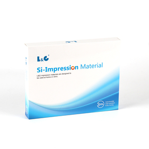 طقم مواد طبع الأسنان السيليكونية ذاتية الاستخدام من الدرجة الغذائية مع قاعدة زرقاء ومحفز أبيض، ضمان مدى الحياة - Product Image 5