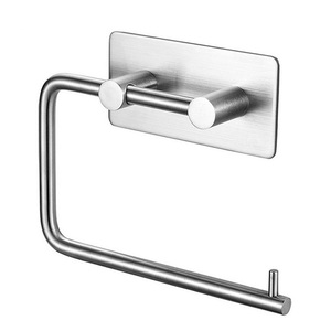 Porte-serviettes et porte-rouleau de papier toilette mural en alliage de zinc, sans perçage ni clouage, design moderne, longueur 35 cm - Product Image 3