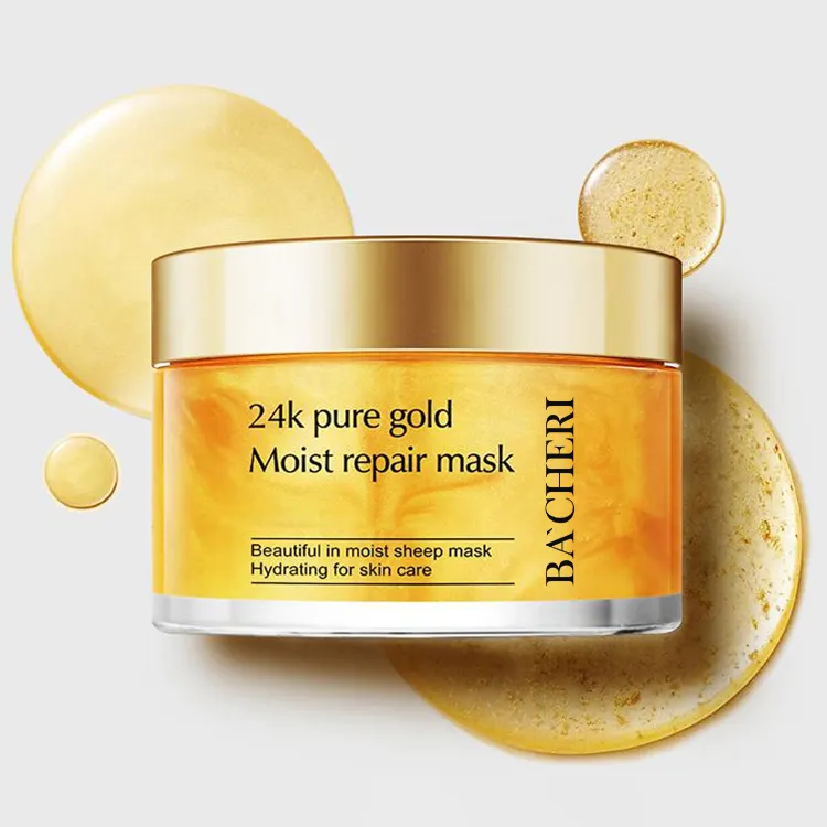 Kongrong Private Label Skin Care feuchtigkeit spendende Anti-Aging-Anti-Falten-Feucht reparatur Verjüngung 24 Karat reine Gold maske Schlaf maske