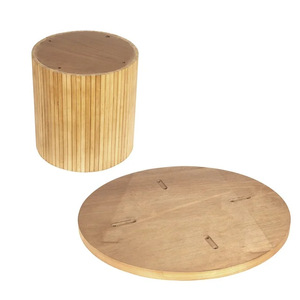 Nueva mesa de centro redonda de madera maciza de estilo transfronterizo, estilo minimalista moderno, mesa de centro para sala de estar, de pie. - Product Image 2