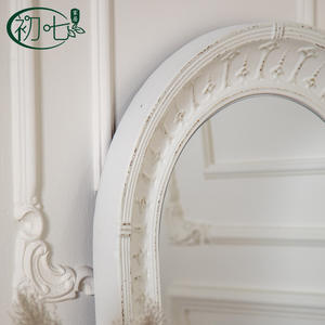 French Country Floor Mirror Oval <b>Metal</b> <b>Frame</b> Home Use Full Length Mirror - Product Image 5