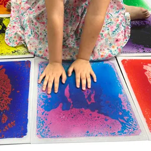 Nontoxic Study Materials arts color changing under pressure sensory tile mat 3d vinyl floor mat tile For Kindergarten Nursery