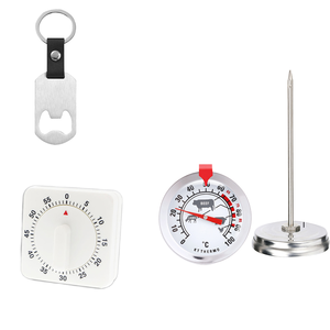 Thermomètre de four de cuisine à lecture instantanée en acier inoxydable facile à lire Ustensile de surveillance de la température essentiel Minuterie efficace - Product Image 1