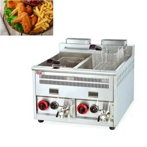 Patatas fritas industriales y comerciales Control de temperatura de pollo Sartén Máquina de fabricación de alimentos de ocio Máquina para freír