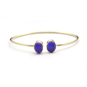 Pulsera de piedras preciosas citrinas, joyería chapada en oro, pulsera amarilla Ovalada para mujer, joyería, pulsera ajustable, regalo de joyería para amigo - Product Image 6