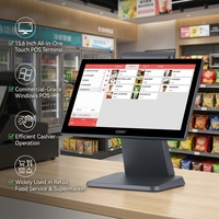 Système de point de vente (PDV) 15,6 pouces d'usine OEM, écran tactile multipoint, caisse enregistreuse tout-en-un, terminal de point de vente pour supermarché
