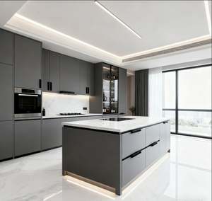 Custom Waterproof <b>Kitchen</b> <b>Cabinets</b> MDF Shaker Style With Soft Close Doors and Drawers Easy Installation Wood <b>Kitchen</b> <b>Cabinets</b> - Product Image 3