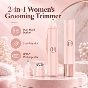 Depiladora de Cejas 2 en 1 para Mujer, Maquinilla de Afeitar de Doble Cabezal, Recargable por USB C, Punta Inclinada, Amigable con la Piel - Product Image 1