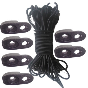 Accesorio para kayak, cuerda de nailon de 6 mm, color negro, con clips para cuerda, para uso en exteriores en canoas y kayaks - Product Image 3