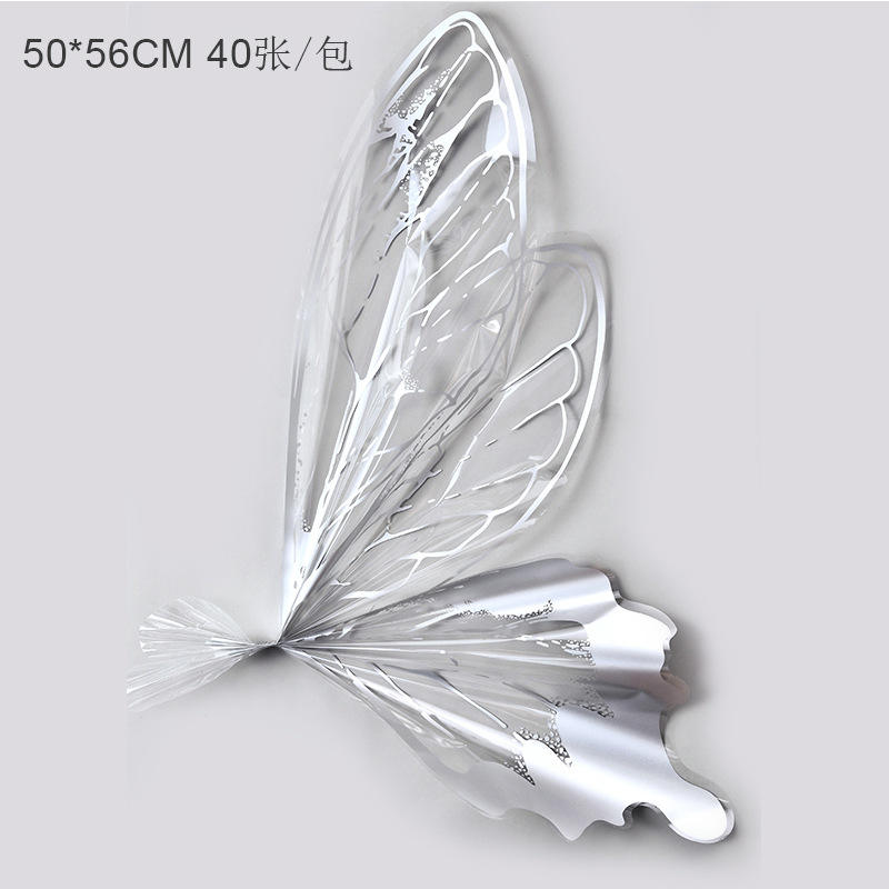 คริสตัลผีเสื้อสีเงินสดใส40รูป