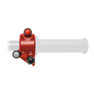 Cubierta de control del acelerador con interruptor integrado en el manillar para Ducati Hypermotard 821 (Rojo) - Product Image 5
