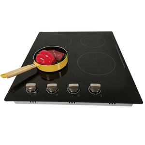 Table de cuisson vitrocéramique 4 brûleurs haute puissance 6000W, cuisinière infrarouge encastrable pour appareils de cuisine - Product Image 1
