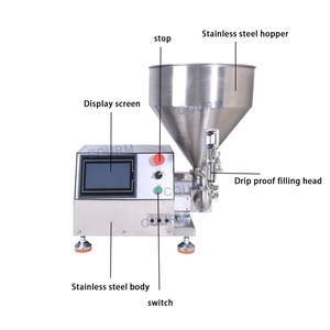 กึ่งอัตโนมัติความหนืดสูงครีมแกงวางฟอยแกร butter ถั่วลิสงโยเกิร์ตวุ้นมะเขือเทศพริกไทยวางเครื่องบรรจุยา - Product Image 6