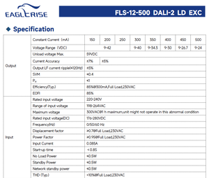 5 năm bảo hành eaglerise FLS-12-500 Dali-2 đẩy mờ AC-DC NHÔM 12W 150-500ma dẫn lá<span class=keywords><strong>i</strong></span> xe chiếu sáng - Product Image 3